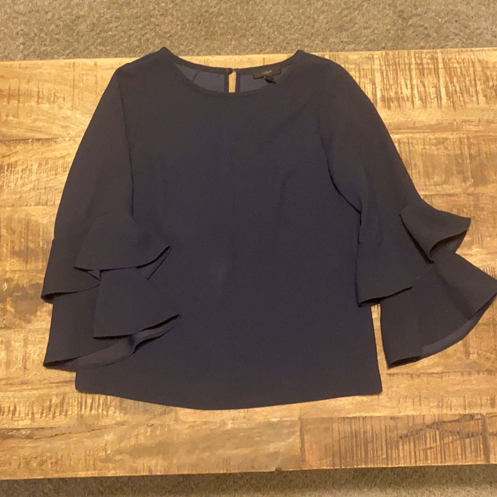 J crew peplum top size 2